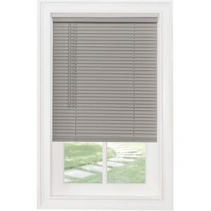 Cordless Morningstar 1" Light Filtering Mini Window Blind Gray 33" x 64"